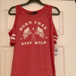 SHOULDER CUT OUT T SHIRT